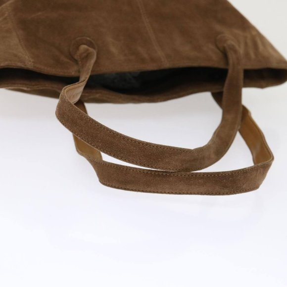 CHANEL Tote Bag Suede Brown CC Auth - Picture 8 of 15